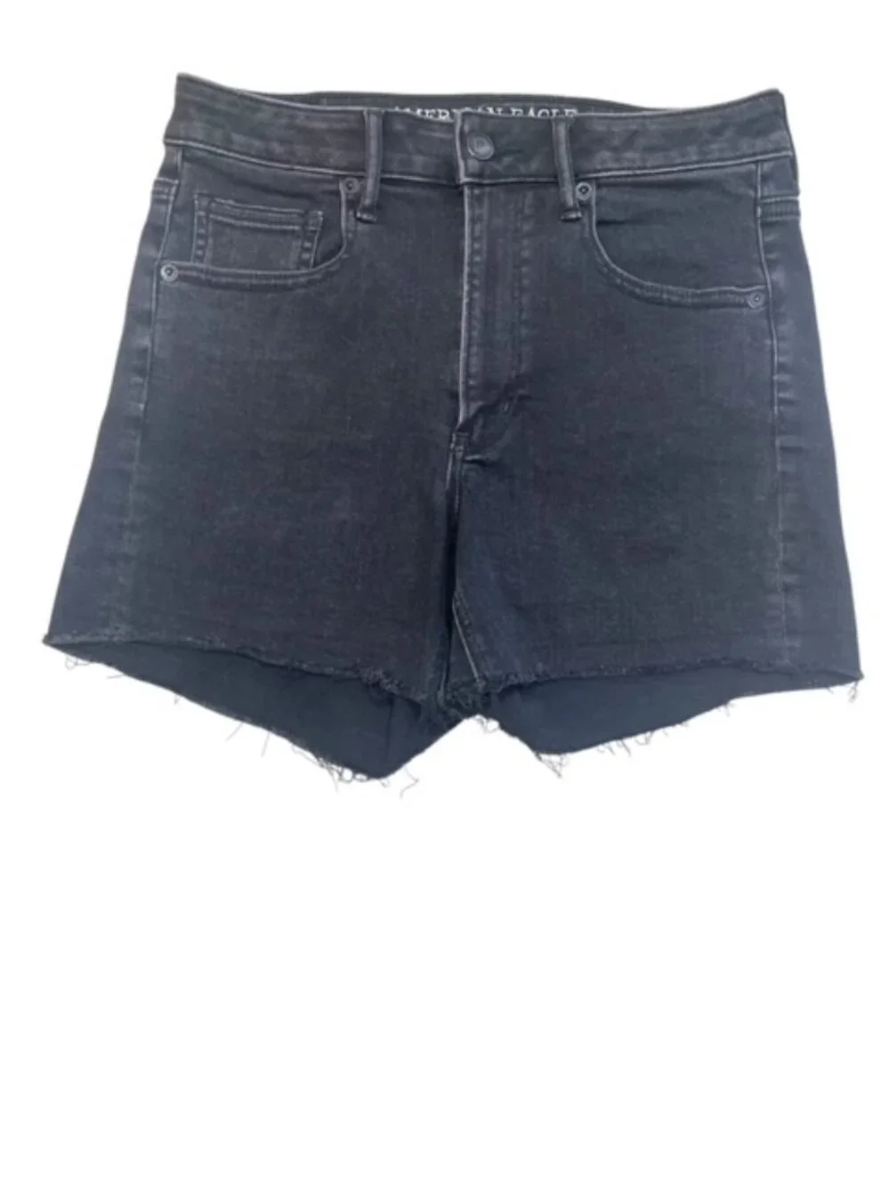 AMERICAN EAGLE Super Super Stretch Super Hi-Rise Shortie AEO Denim Jean Shorts